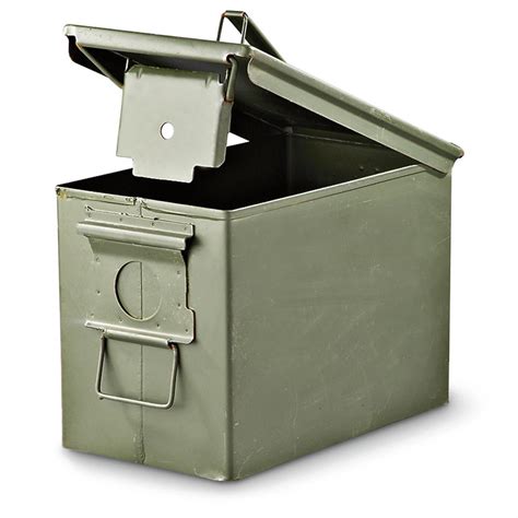 military metal ammo box|surplus 50 cal ammo cans.